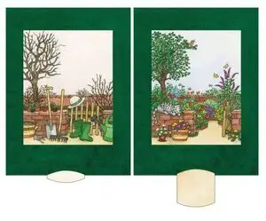Postal Animada en el Jardin