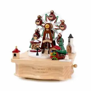 Caja de Musica Wooderful Life Mercado de Navidad
