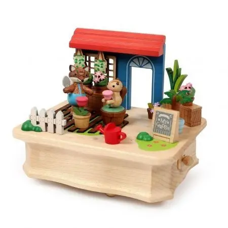 Caja de Música Wooderful Life Zorro Jardinero