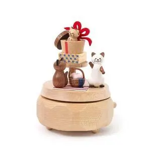 Caja de Musica Wooderful Gatos con Regalo