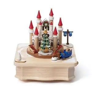 Caja de Música Wooderful Life Castillo de Navidad