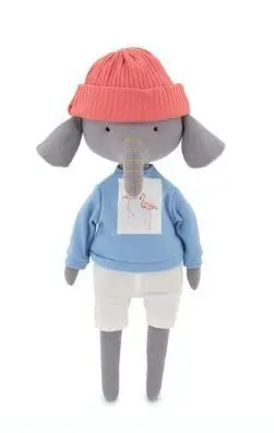 Peluche Elefante con Gorro Rojo