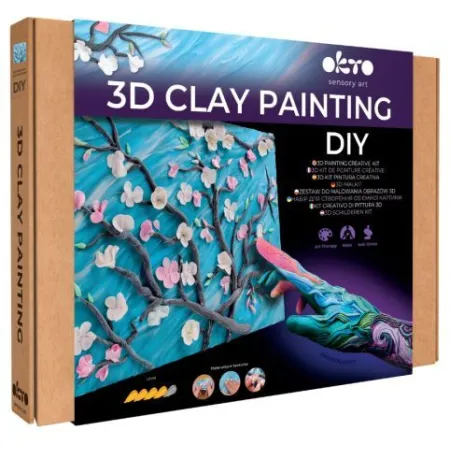 Set Diy Pintura Creativa 3D Arte Sensorial  Flores de Almendro