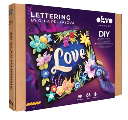 Set Diy Pintura Creativa 3D Arte Sensorial  Lettering  Love