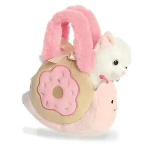 Peluche Gato en Bolso Caracol Donut