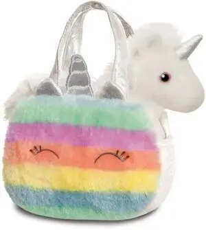 Bolso Unicornio Arcoiris Peluche 21Cm