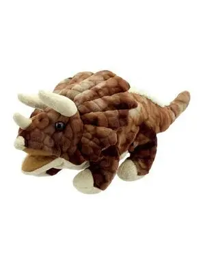 Títere Triceratops Bebé Marrón