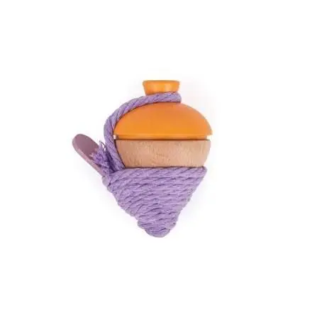 Peonzas de Madera con Cuerda `Color Bloom` Naranja