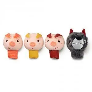Marionetas de Dedo los 3 Cerditos y el Lobo