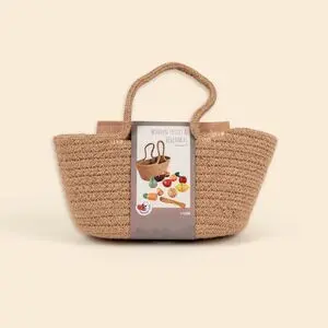 Cesta de Compra con Fruta y Verdura