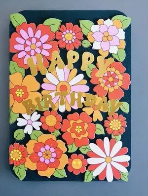 Postal de Cumpleaños de Flores