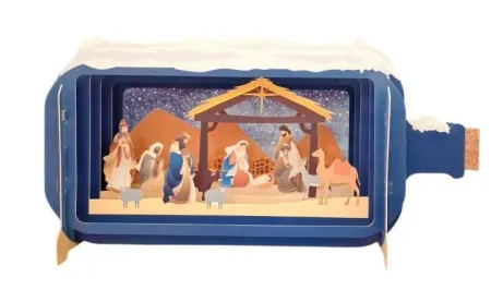 Postal Mensaje en una Botella - Pesebre