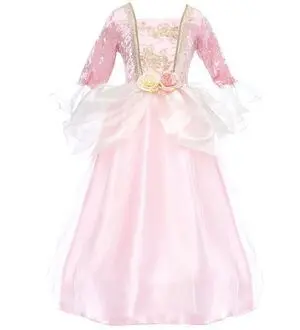 Disfraz Vestido Princesa Terciopelo Rosa T. 3-4