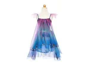 Vestido y Alas Mariposa Azul-Morado T. 7-8