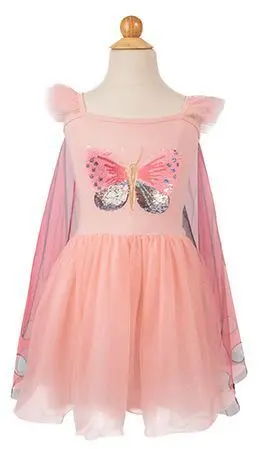 Vestido con Alas Lentejuelas Mariposa Secreta T. 5-6 Años