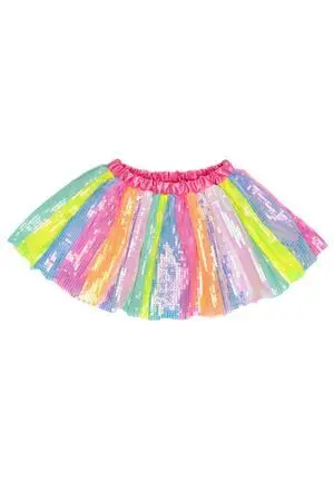 Disfraz Falda de Lentejuelas Rayas Arcoiris T. 4-6 Años