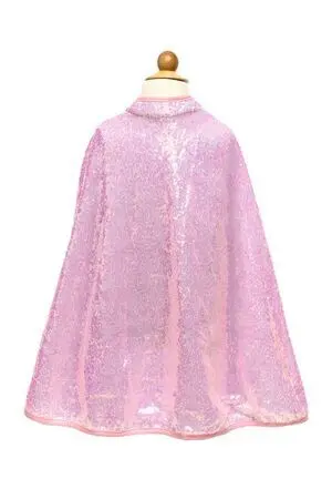 Capa Rosa de Lentejuelas T. 5-6 Años