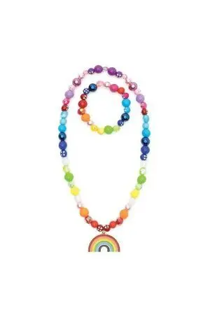 Conjunto Pulsera y Collar Arcoiris