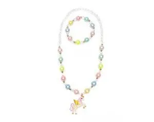 Conjunto Pulsera y Collar Unicornio Feliz