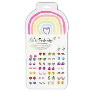 Pendientes Adhesivos Arcoiris (30 Pares)