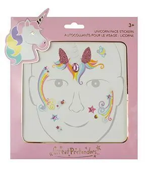 Pegatinas de Cara Unicornio y Arcoiris