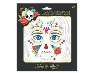 Pegatina de Cara Calavera Dia de los Muertos