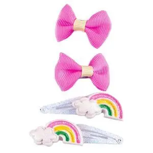 Clips para el Pelo Arcoíris con Cierre Clic  Snap Happy