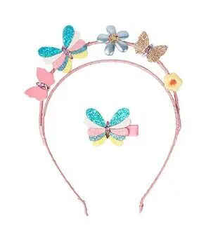 Diadema con Clip de Mariposa
