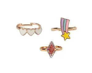 3 Anillos Heart Star