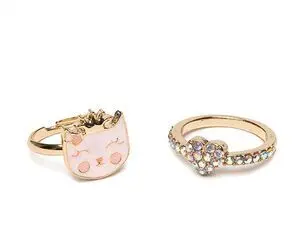 Set 2 Anillos Kitty Love