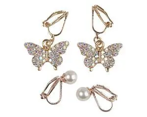 Pendientes de Clip con Mariposa