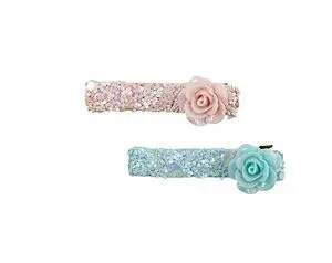 2 Horquillas Verde y Rosa