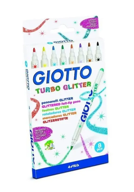 Estuche 8 Rotuladores Giotto Glitter
