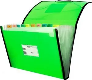 Carpeta Fuelle con Separadores Verde