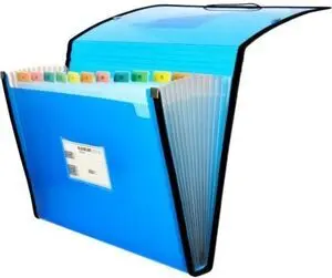Carpeta Fuelle con Separadores Azul