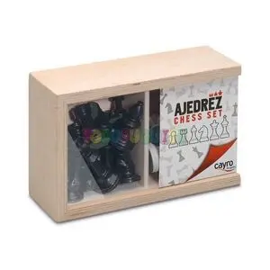 Ajedrez en Caja de Madera