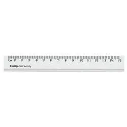 Regla Campus 15Cm Plateada