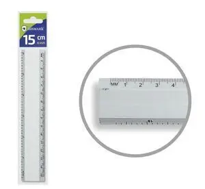 Regla 15Cm Plateada