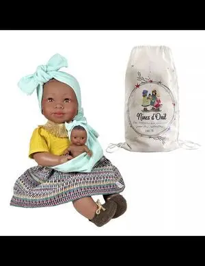 Muñeca María con Bebé Mostaza