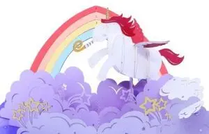 Postal Pop-Up Unicornio