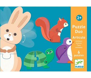 SET 6 PUZZLES 2PCS - ANIMALES