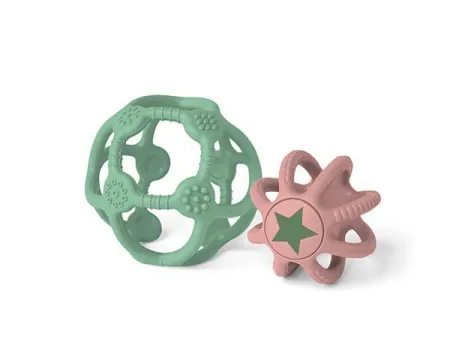 Set de Dos Bolas Sensoriales Rosa y Verde