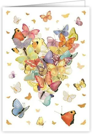 Postal Corazon de Mariposas