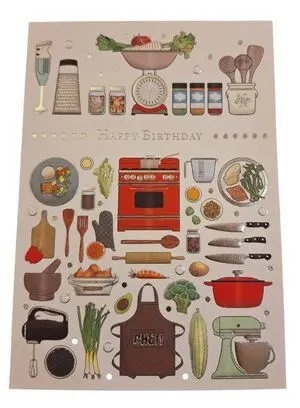 Postal de Felicitacion Cocina