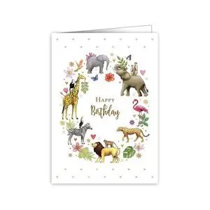 Postal Happy Birthday Safari