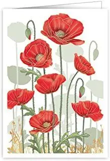 Postal Amapolas Rojas