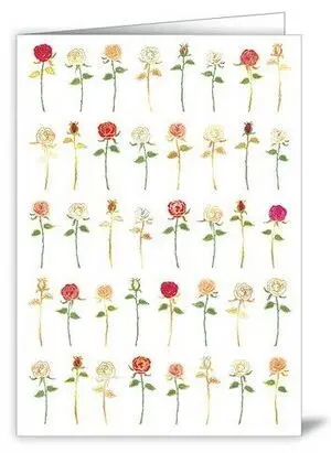 Postal Rosas Cortadas, Rojas y Blancas