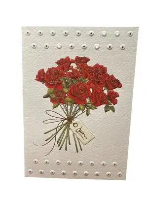 Postal Ramillete de Rosas Rojas