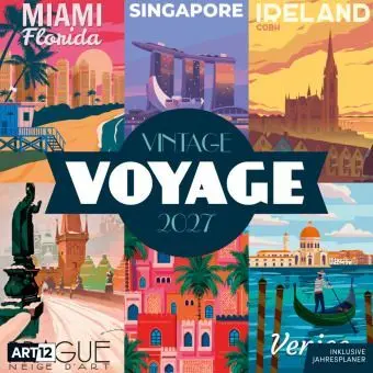 Calendario de Viaje Vintage 2027 - 30X30 - Art12