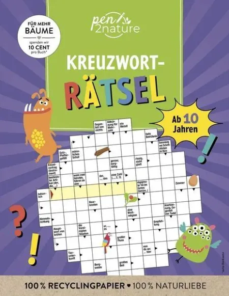 Kreuzworträtsel Ab 10 Jahren. Rätselbuch Für Kinder